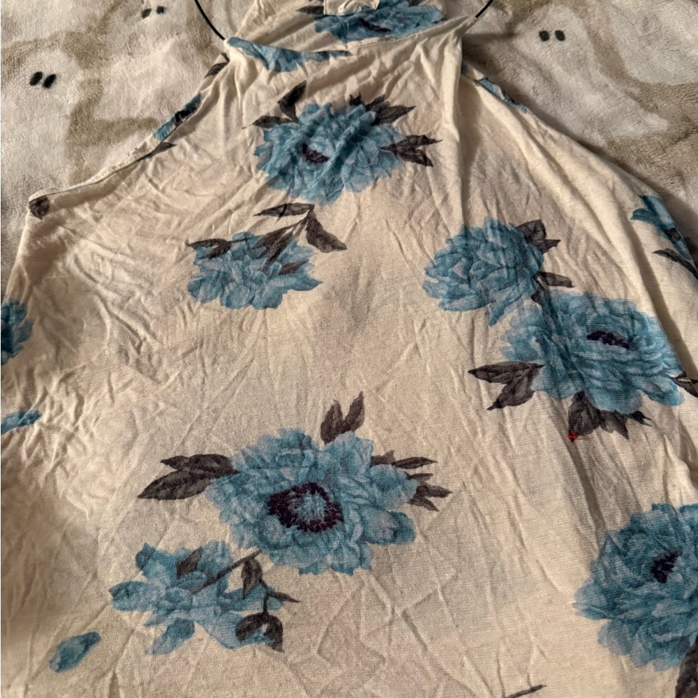 Mine Blue Floral Blouse